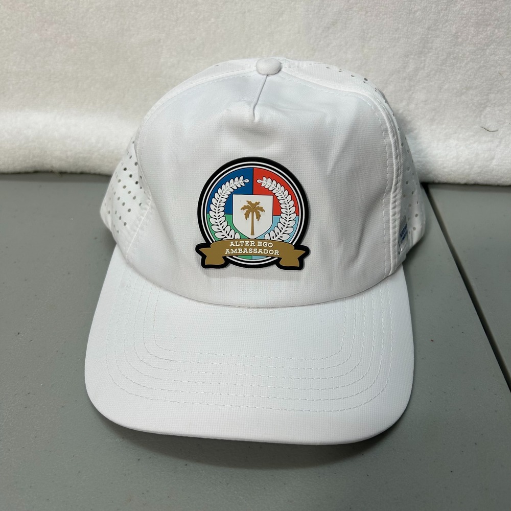 Alter Ego Mens Adjustable Running Traveler White Snapback Hat